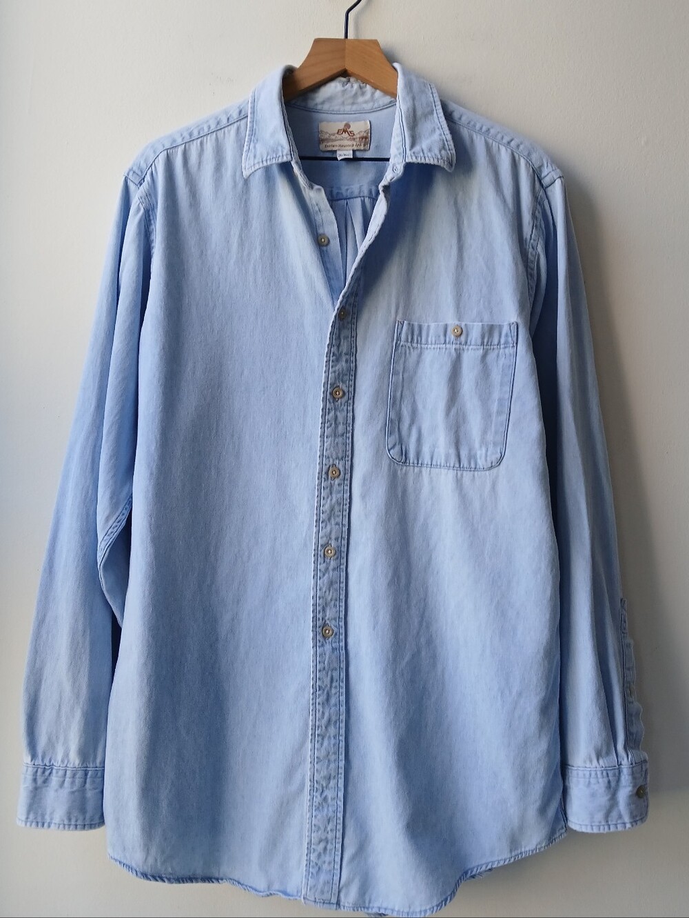 Vintage EMS Jean Shirt Light Wash Men's Large